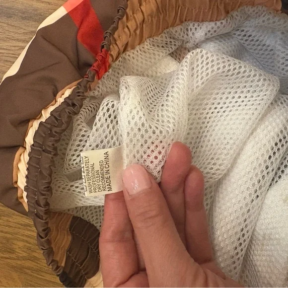 Burberry Men's Check Board Shorts - Tan and Red - Picture 4 of 6